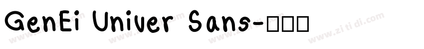 GenEi Univer Sans字体转换